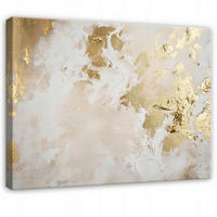 LEINWAND BILDER Abstrakt Gold Modern Wohnzimmer 100x70 - Grau, Holzwerkstoff (100/70cm) - Wallarena