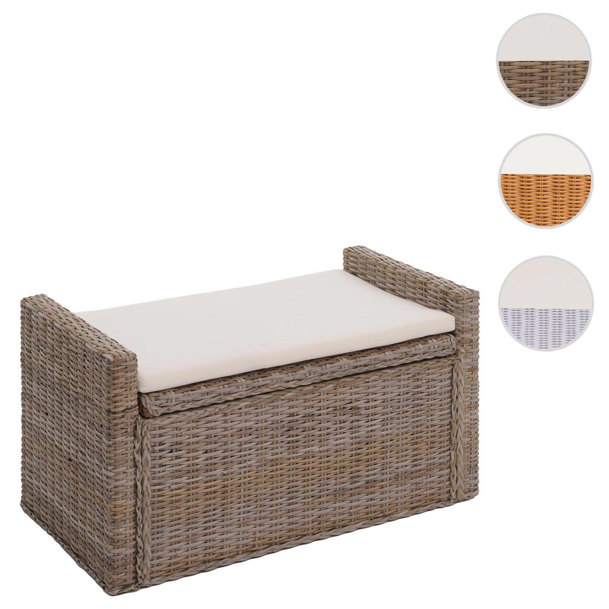 AUFBEWAHRUNGSTRUHE Grau, Braun - Braun/Grau, Holz (88/51/44cm) - MCW