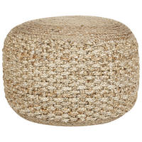 POUF Beige Dinni - Beige, Naturmaterialien (50/35/50cm) - Beliani