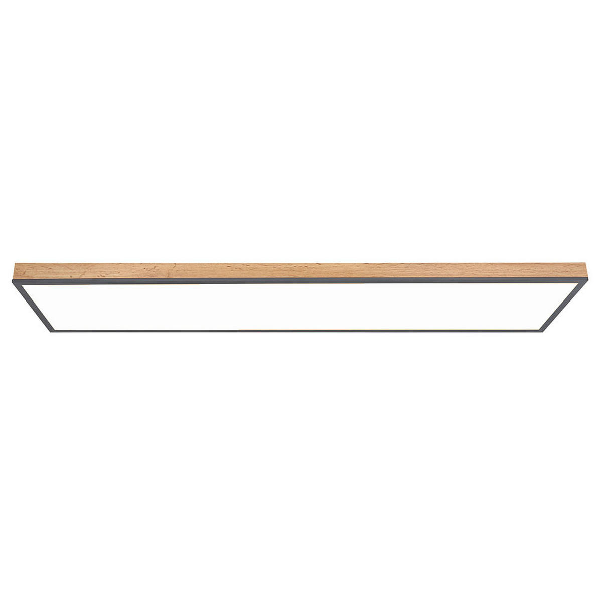 LED DECKENLEUCHTE Holzoptik Braun - Braun, Metall (120/30/6.5cm) - Globo Lighting
