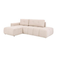 ECKSOFA mit Schlaffunktion - Ecke links - Stoff - Beige - TRIMALDI - Beige, Textil (294/182cm) - Vente-Unique