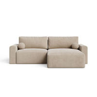 ECKSOFA Aurora Beige - Beige, Holz/Textil (259/145cm) - Graingold