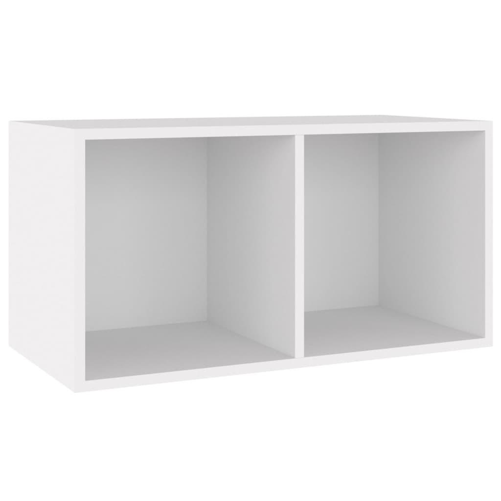 vidaXL Schallplatten-Aufbewahrungsbox Weiß 34x36x71 cm