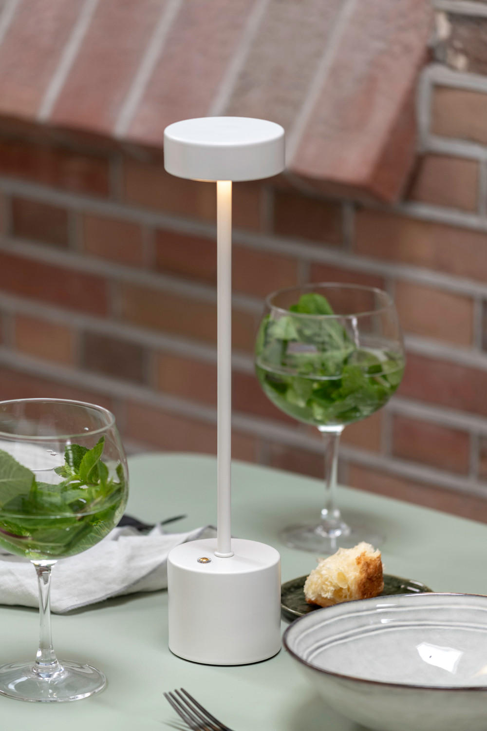 TISCHLAMPE Ganar Weiß 8/8/37.5 cm - Weiß, Metall (8/8/37.5cm) - Leitmotiv