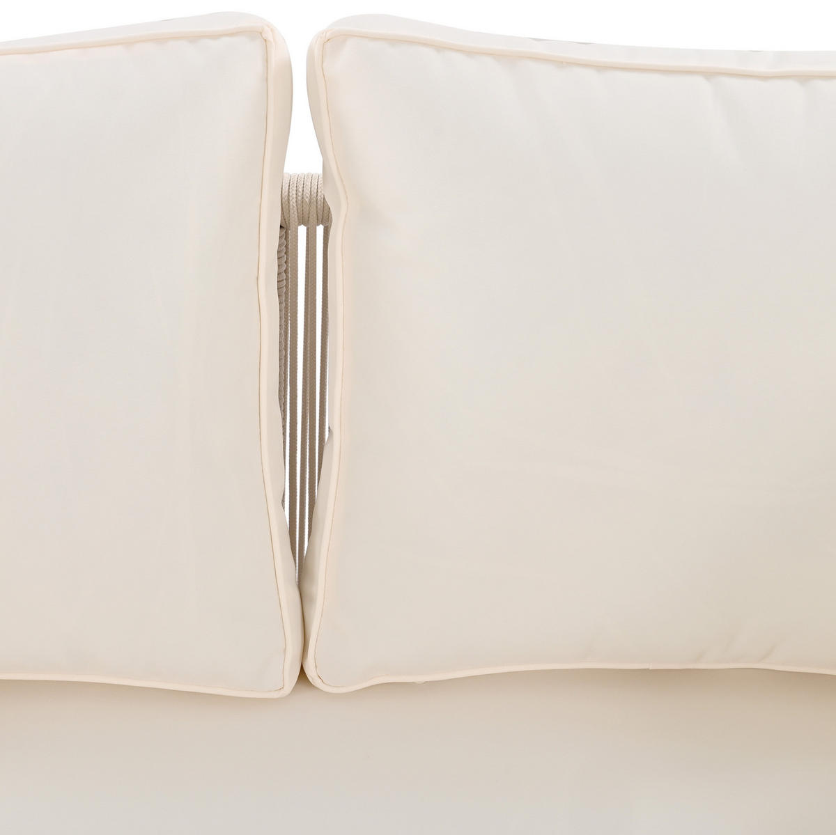 GARTENLIEGE 130/120/67 cm beige aus Stahl und Polyester mit abnehmbaren waschbaren Kissen - Beige, Textil (120/67/130cm) - OKWISH