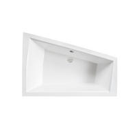 BADEWANNE Eckwanne INTIMA 180/125 Rechts + Ablage Ablauf Füße - Weiß, Kunststoff (125/55.5/180cm) - bad land