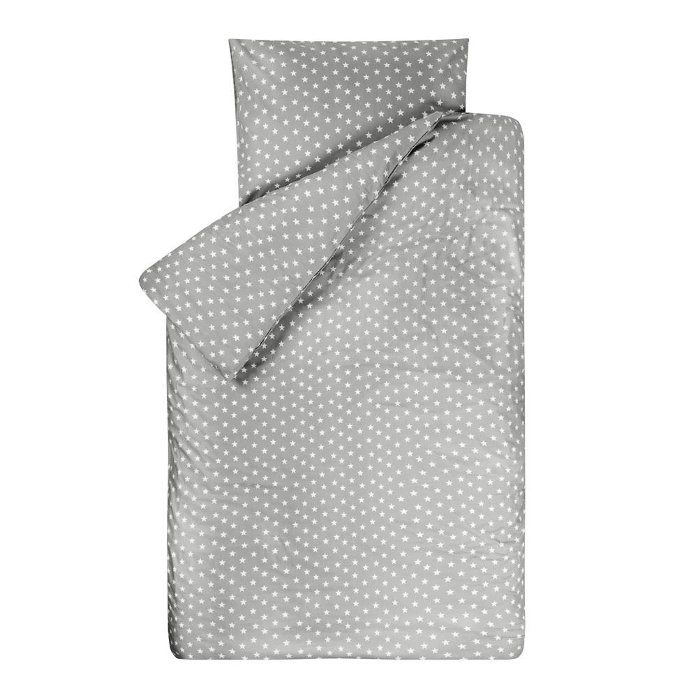 BETTWÄSCHE Sterne grau 135 x 200 - Grau, Textil (135/200cm) - Bink Bedding