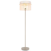 STEHLEUCHTE Gorley Metall sand matt, Glasstäbe satiniert - Bernsteinfarben, Glas (38/38/152cm) - Globo Lighting