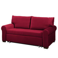 SCHLAFSOFA - Transparent/Rot, Birkenholz/Textil (165/95/90cm) - home24