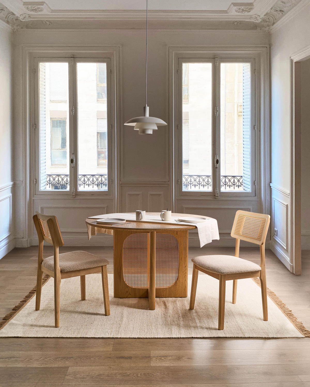 ESSZIMMERSTUHL 2er-Set Hellbraun Embar - Hellbraun, Textil (50/86/52cm) - Beliani