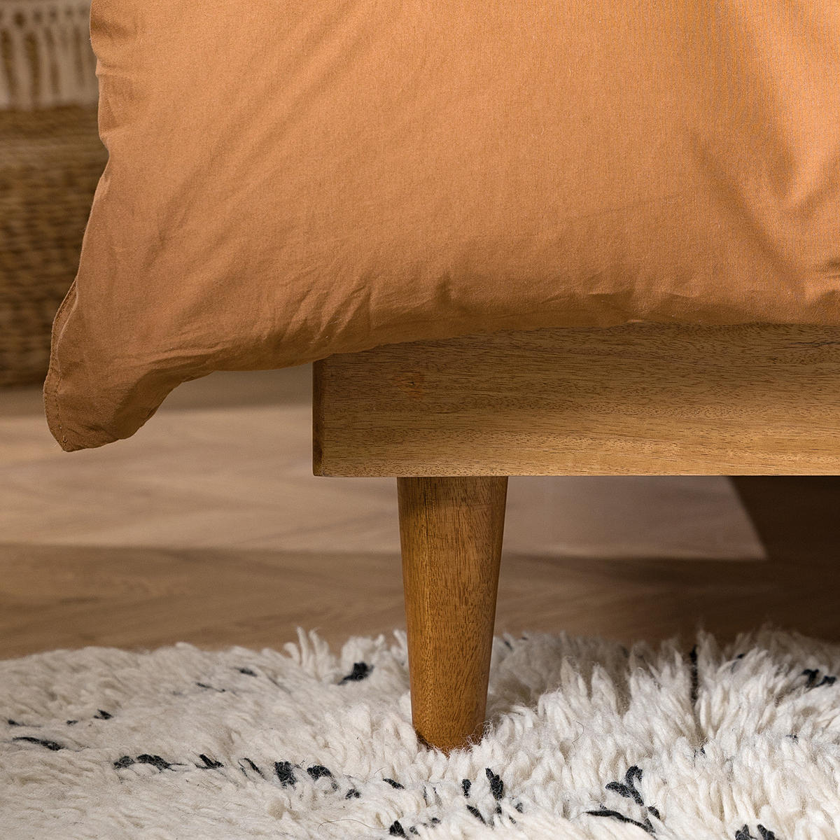 BETTGESTELL - Mango massiv - Braun/Naturfarben, Naturmaterialien (180/200cm) - home24