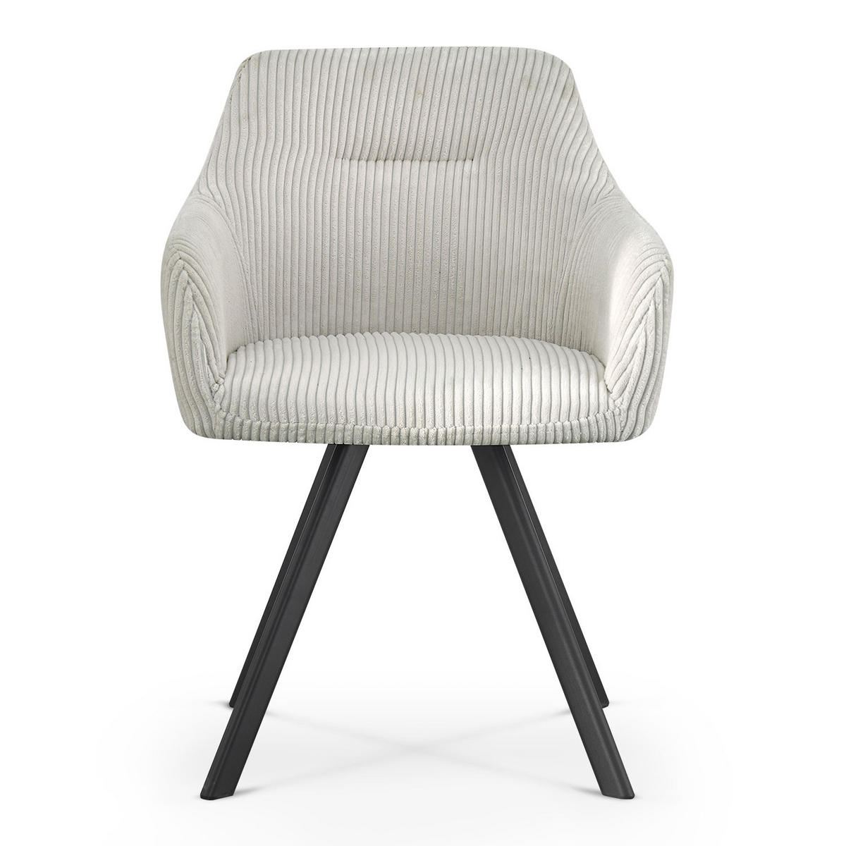 ARMLEHNSTUHL CYRUS 2 Stück - Hellgrau, Metall (56/80/60cm) - B&D Home