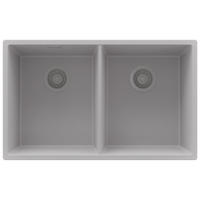 SPÜLBECKEN London Slim Twin, 2-er set Grau 76/47 cm 2 Becken + Ablauf-Set ab 80er Unterschrank - Grau, Kunststoff (76/20/47cm) - Primagran