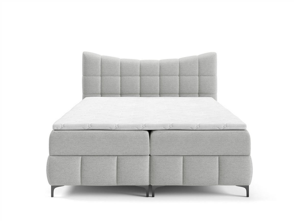 BOXBETT Charles Premi.. In Aragon - Hellgrau, Holzwerkstoff/Textil (200/200cm) - Fun Möbel