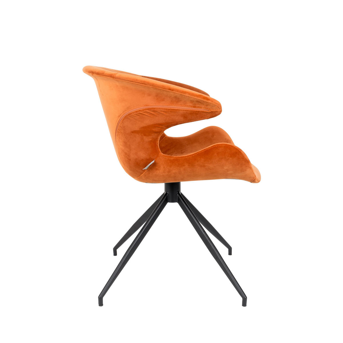 ESSZIMMERSTUHL Mia Orange - 2 er Set - Orange, Textil (63/78.5/62cm) - Zuiver