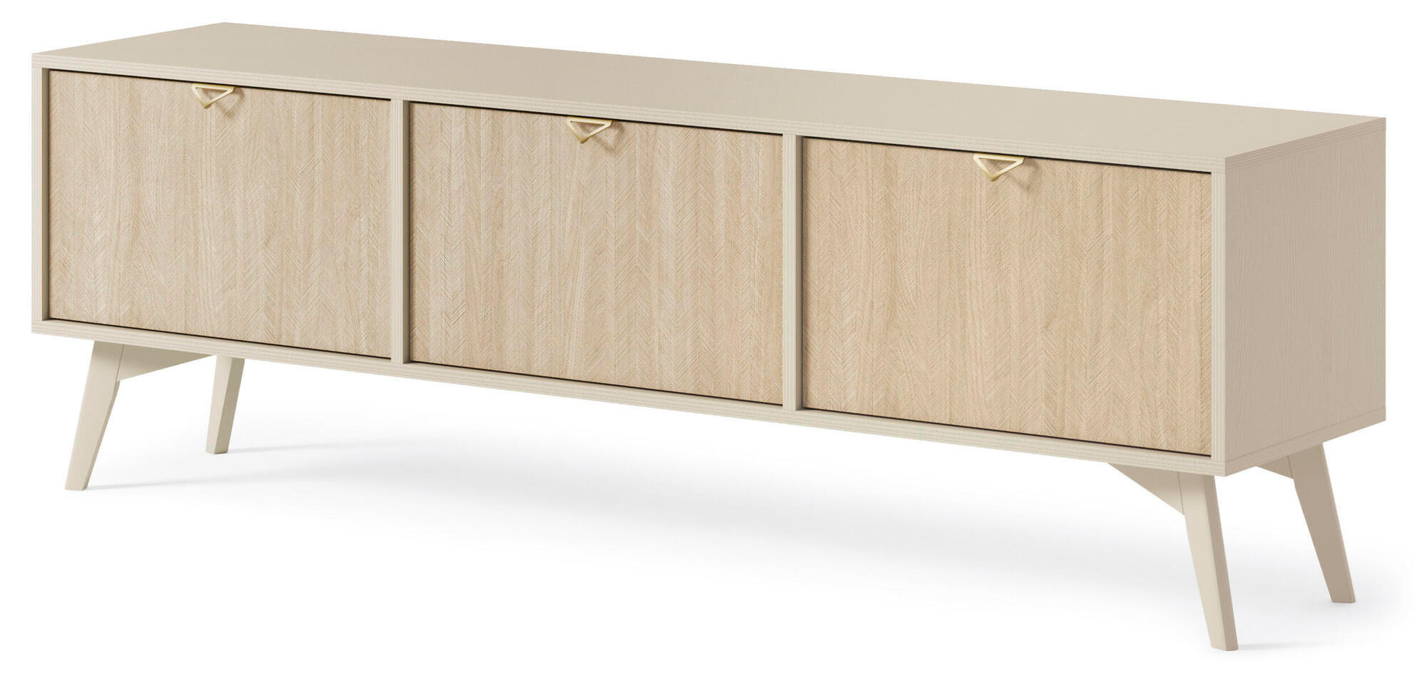 TV-LOWBOARD FOREST Beige 158x38x52 cm - Beige, Holzwerkstoff (158/52/38cm) - FURNLUX