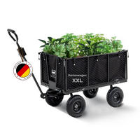 BOLLERWAGEN All Black 205L 96x53x105cm Traglast 550kg Schwarz - Schwarz, Metall (53/96/105cm) - BERLINLODGE