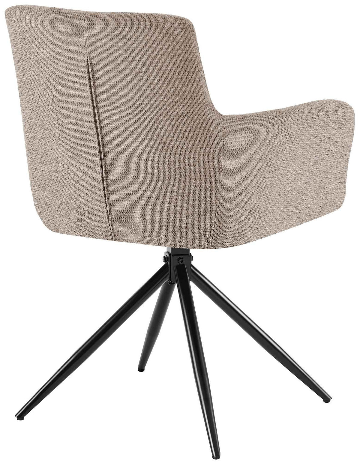 ESSZIMMERSTUHL Debas Stoff Taupe Wohnzimmerstuhl - Taupe, Textil (59/87/59cm) - DELUKE