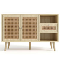 SIDEBOARD mit Schublade und 2 Türen 120 x 40 x 80 cm Eiche - Braun, Holzwerkstoff (120/80/40cm) - Meubliv