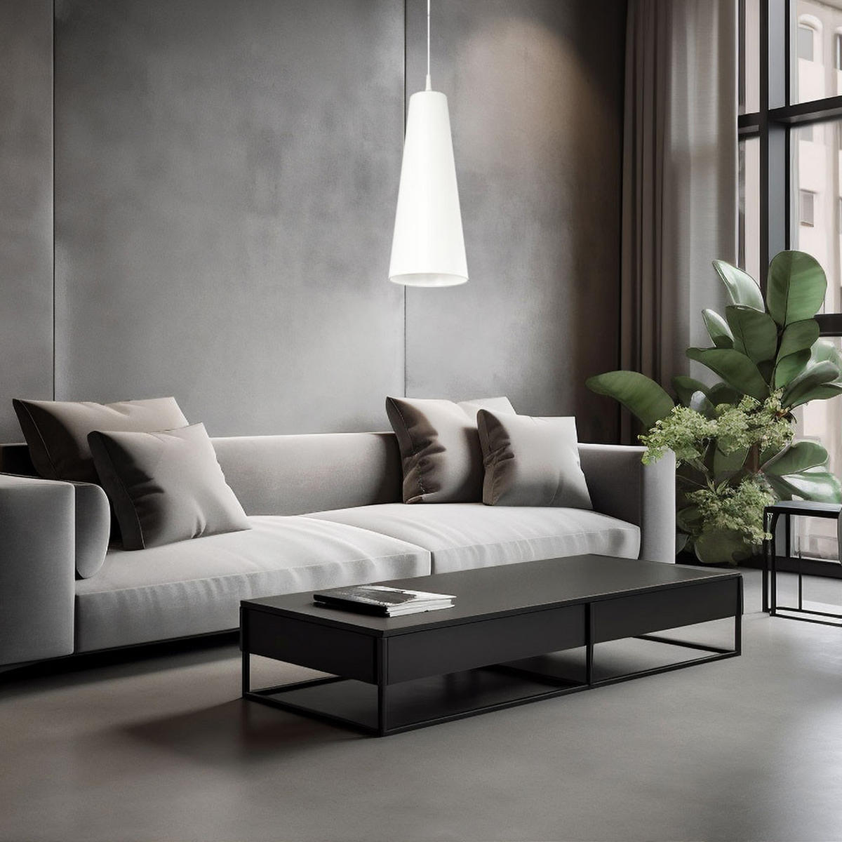 HÄNGELEUCHTE RAZZI Stoff Weiß - Weiß, Textil (20/20/120cm)