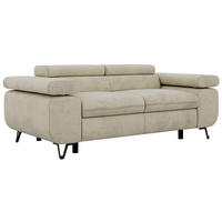 DVOUMÍSTNÁ POHOVKA PETER 2 - Béžová Samet - černá/béžová, kov/textil (200/76/99cm) - MKS