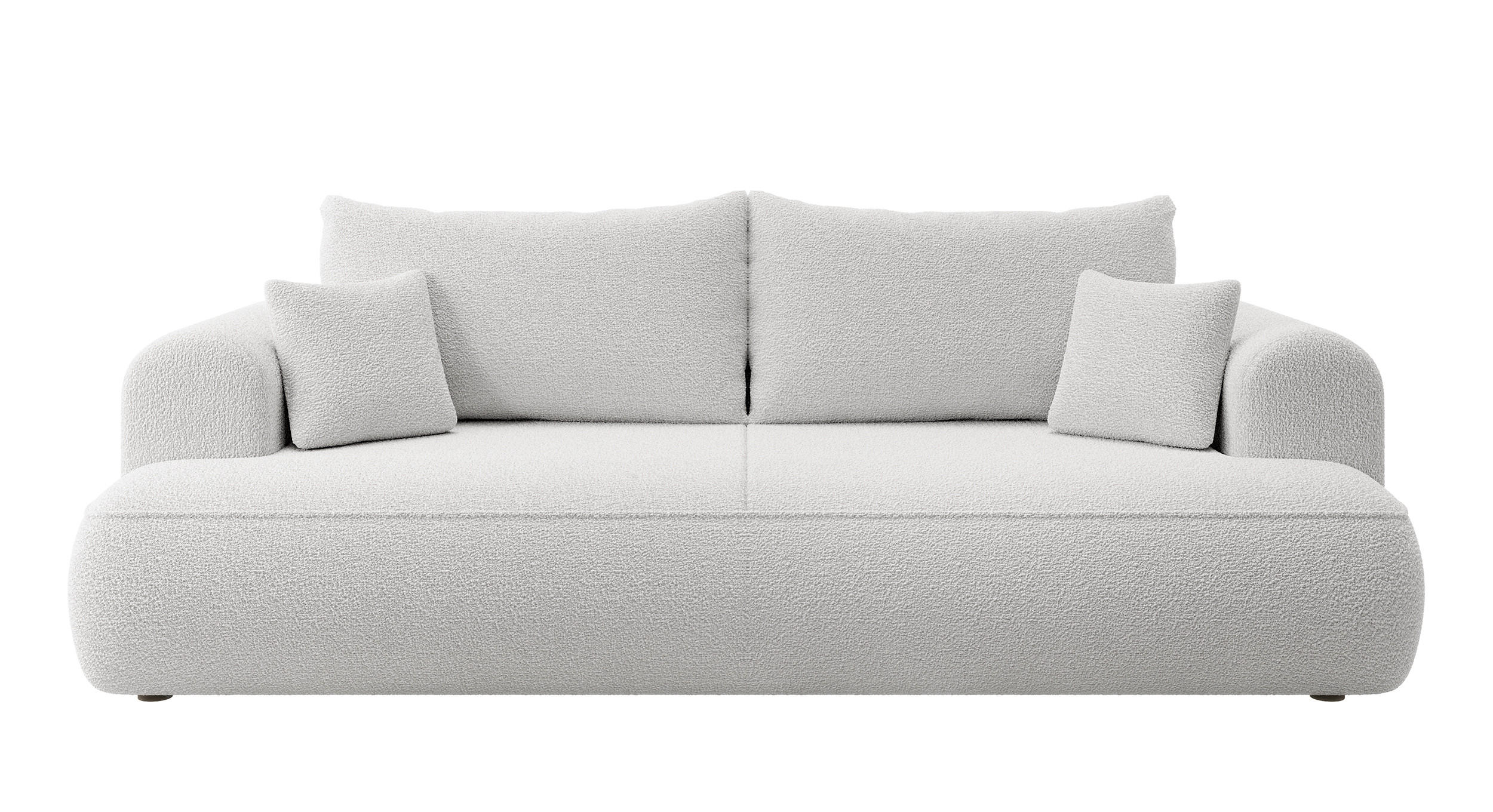 SCHLAFSOFA Ovo Grau Boucle - Grau, Textil (250/95/110cm) - Selsey