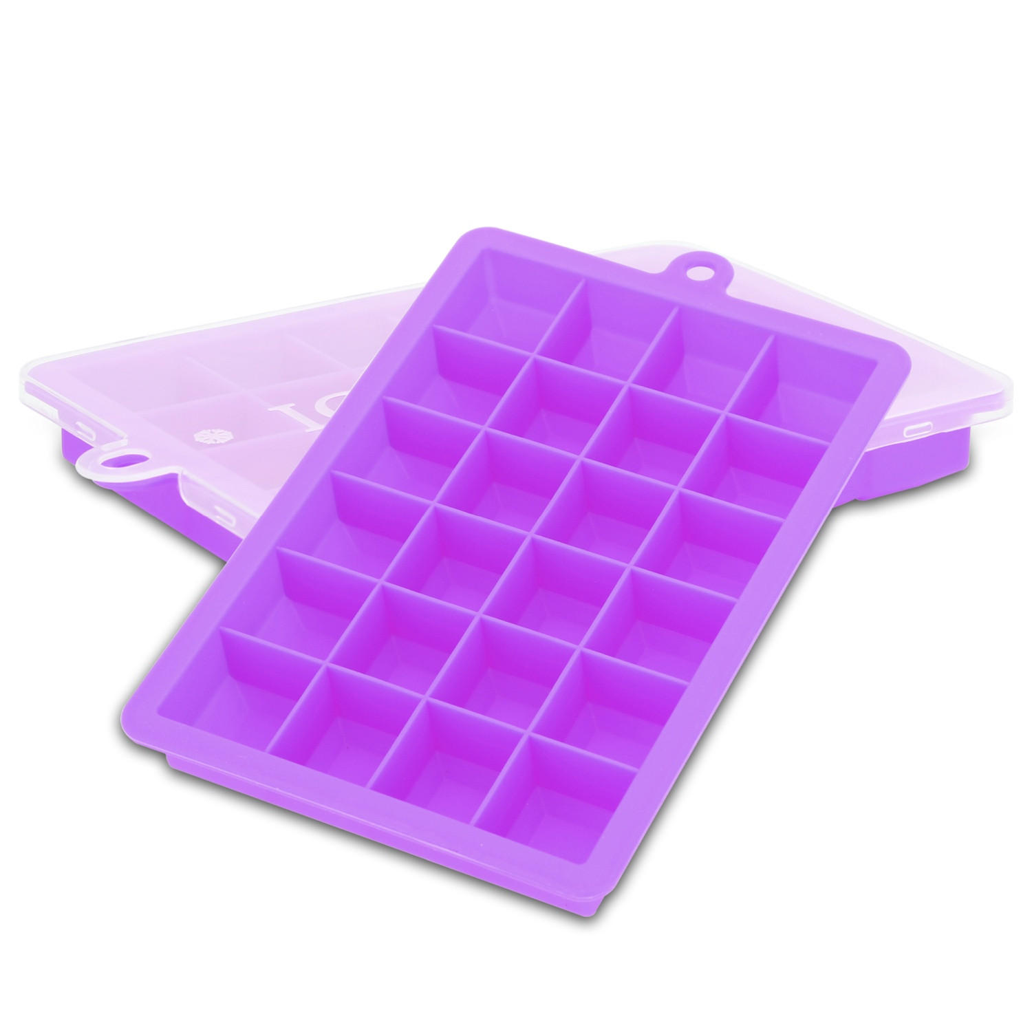 EISWÜRFELFORM 2er Set - Lila, Kunststoff (13/2.5/18cm) - Intirilife