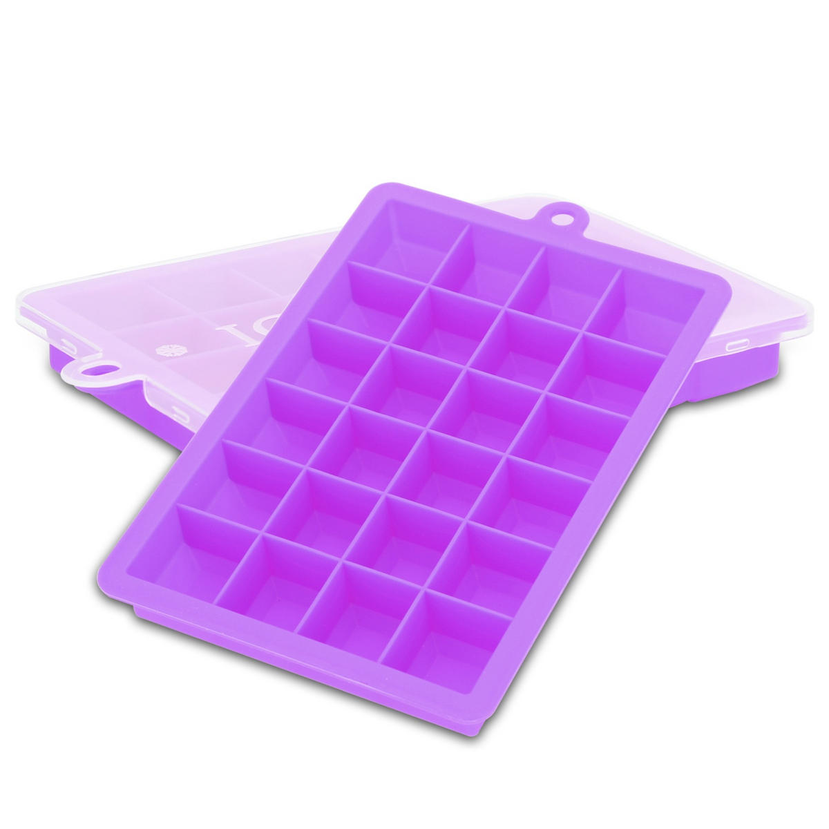 EISWÜRFELFORM 2er Set - Lila, Kunststoff (13/2.5/18cm) - Intirilife