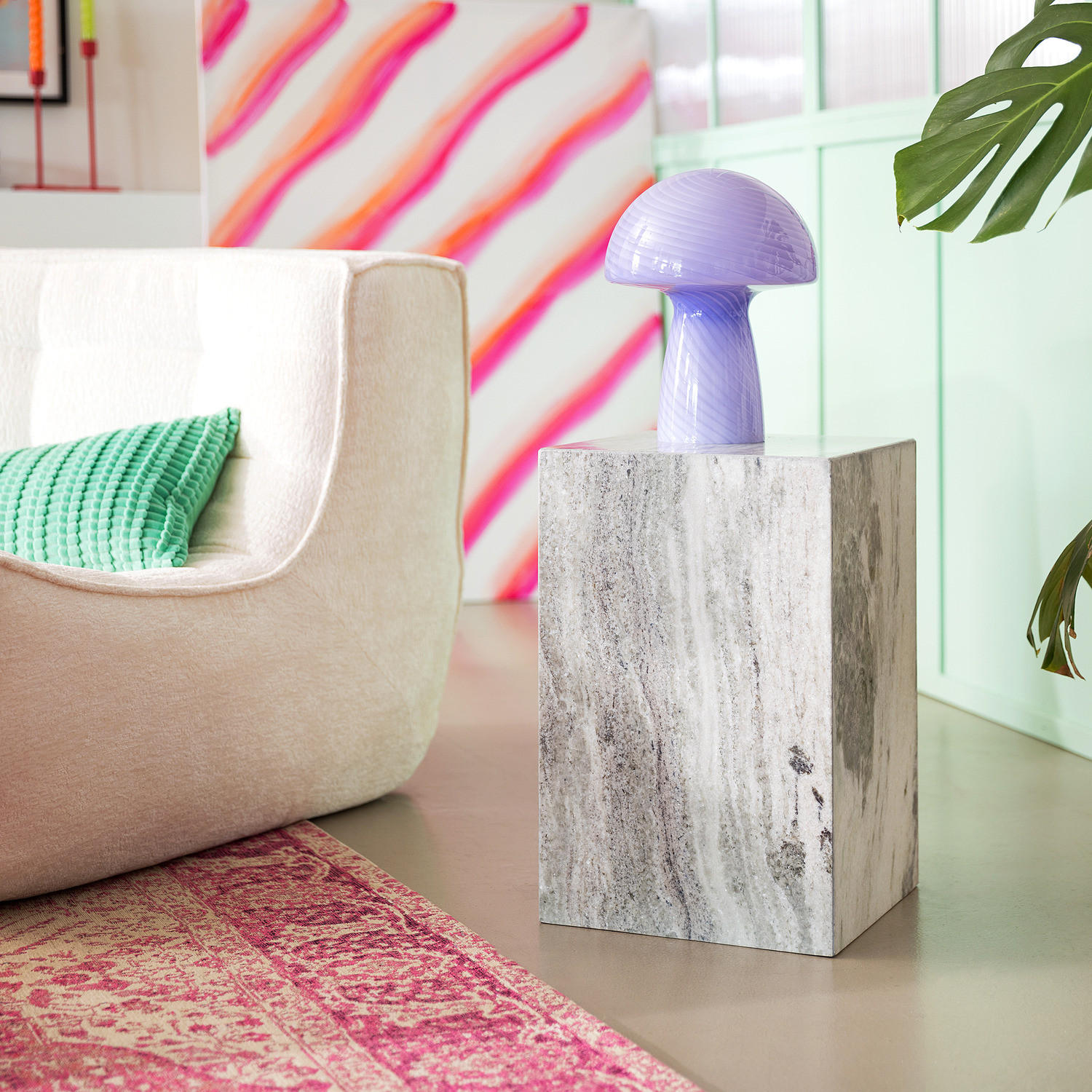 BEISTELLTISCH - Marmor - Hellgrau, Stein (30/30/48cm) - home24