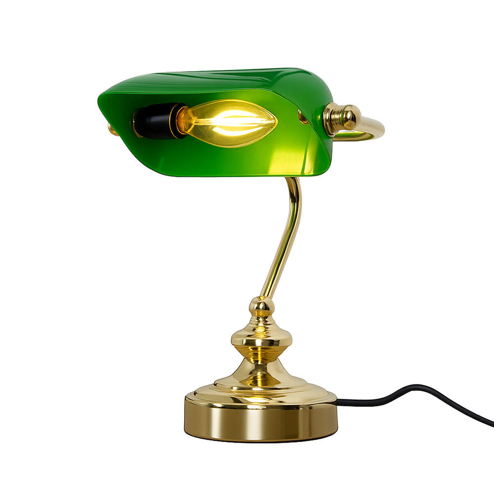 LED TISCHLEUCHTE Messing Grün - Grün, Metall (19/16.5/24cm) - Globo Lighting