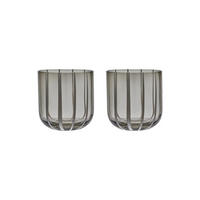 GLAS Mizu 2-er Set in Grau - Grau, Glas - OYOY Living Design