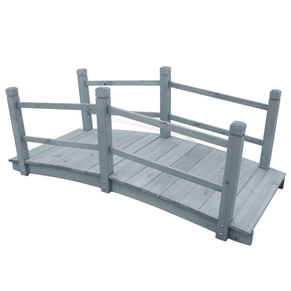Deluke Holzbrücke Grau 140x56x60 cm