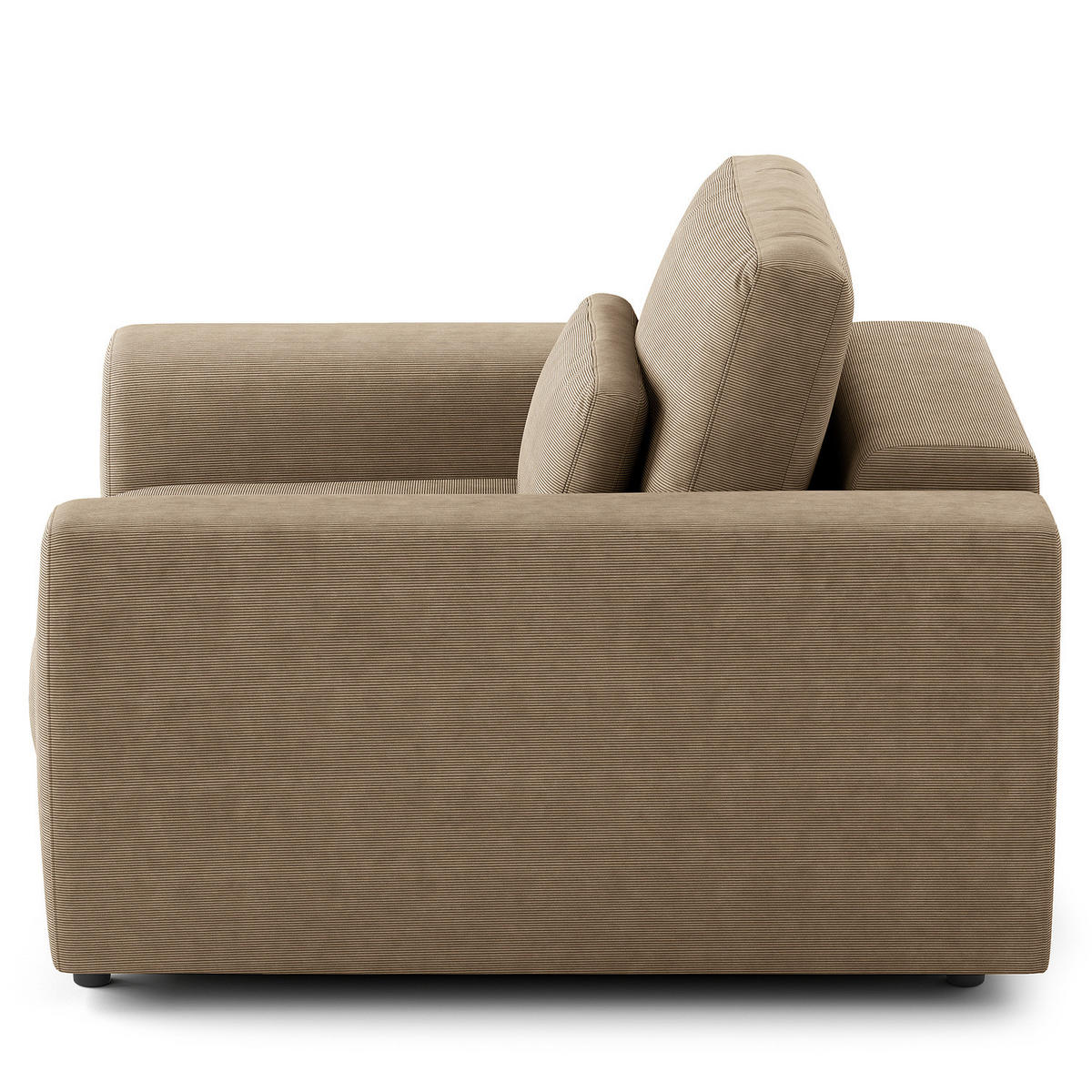 SESSEL - Taupe/Schwarz, Kunststoff/Textil (116/80/117cm) - home24