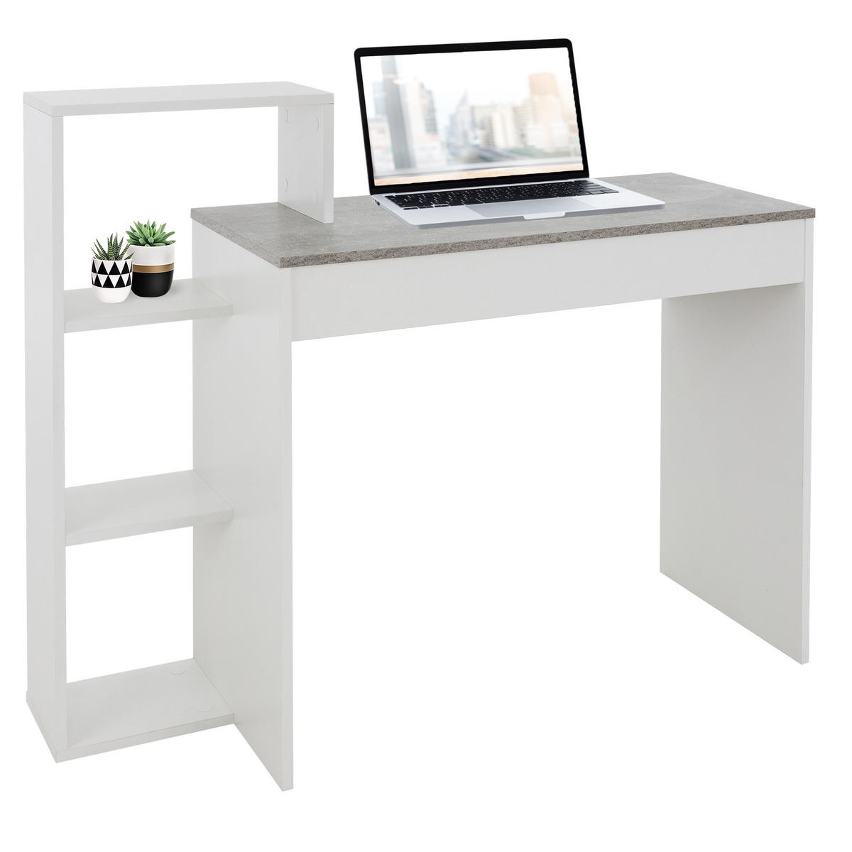 SCHREIBTISCH - Grau, Holzwerkstoff (110/40/91cm) - ML-DESIGN