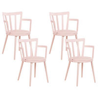 ESSZIMMERSTUHL 4er-Set Kunststoff Rosa Morill - Pink, Kunststoff (45/77/52cm) - Beliani