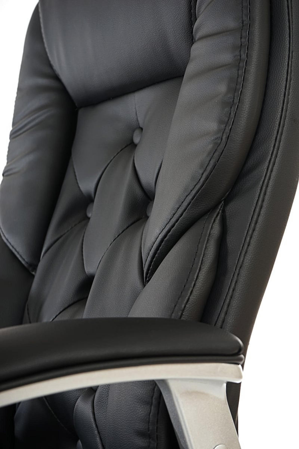 PROFI-BÜROSTUHL XXL Schwarz - Schwarz, Textil (68/125/77cm) - MCW