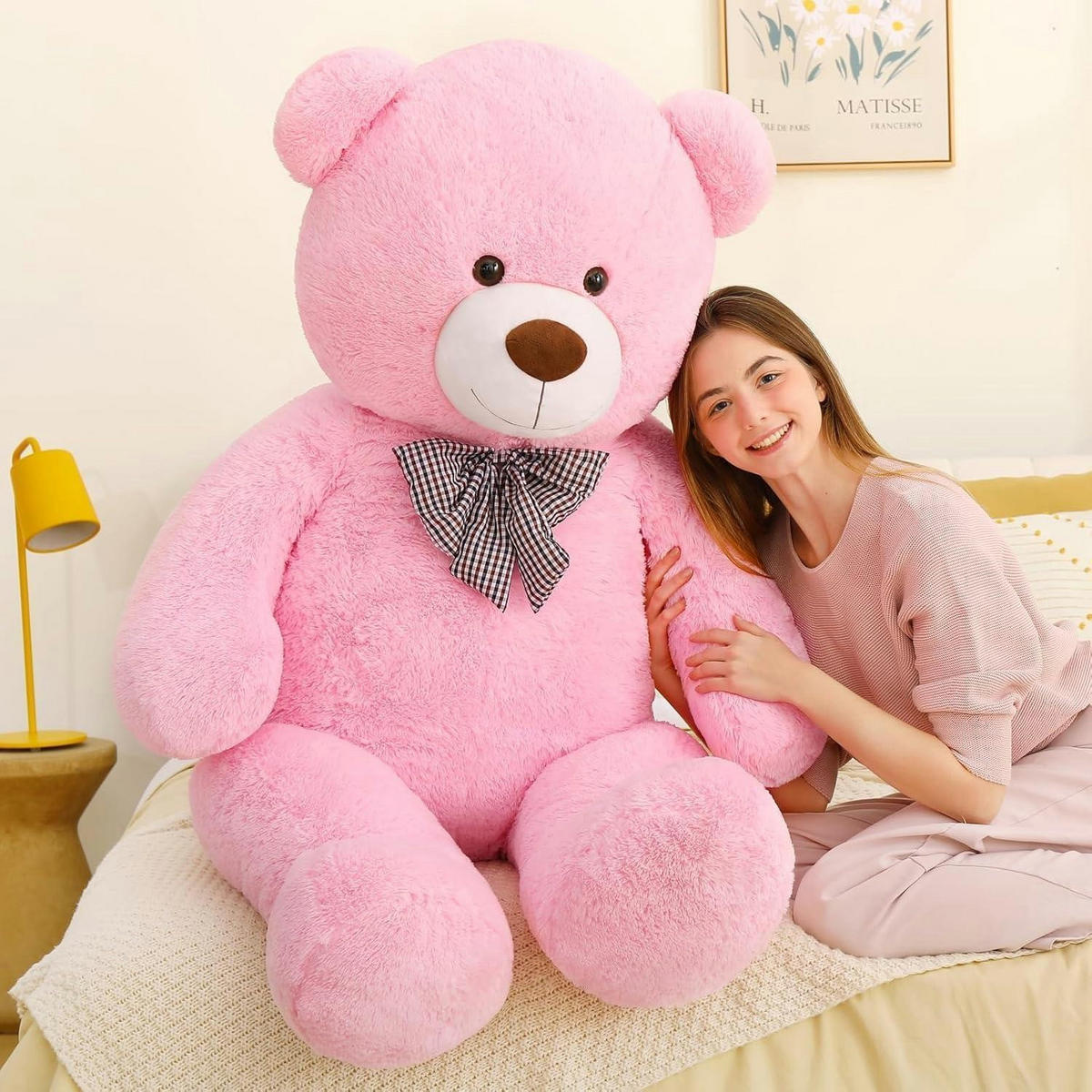 PLÜSCHTIER Teddybär 140 cm Rosa - Rosa, Fell (90/140cm)
