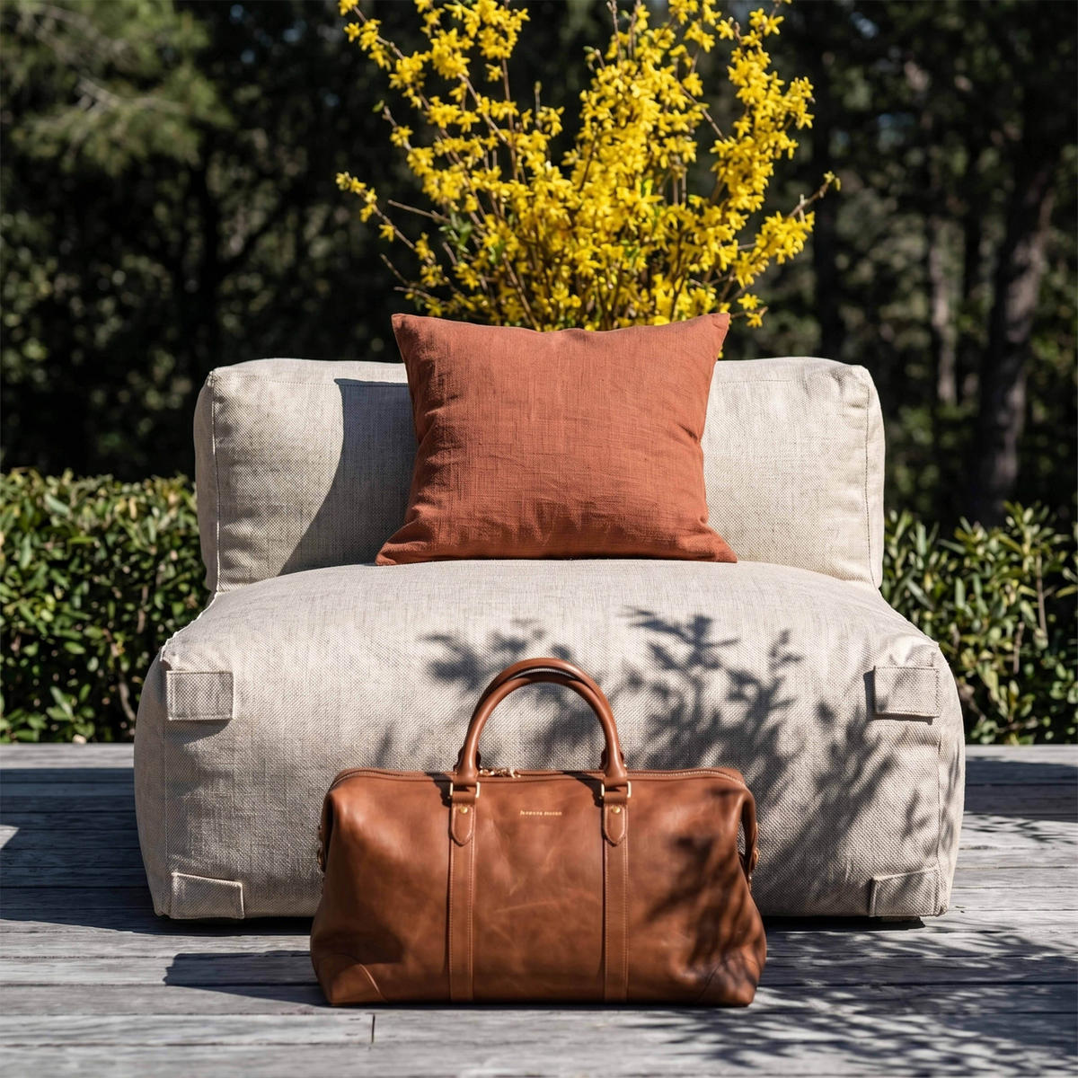 SESSEL, Sandfarbe - Gelb, Textil (85/65/85cm) - Oviala
