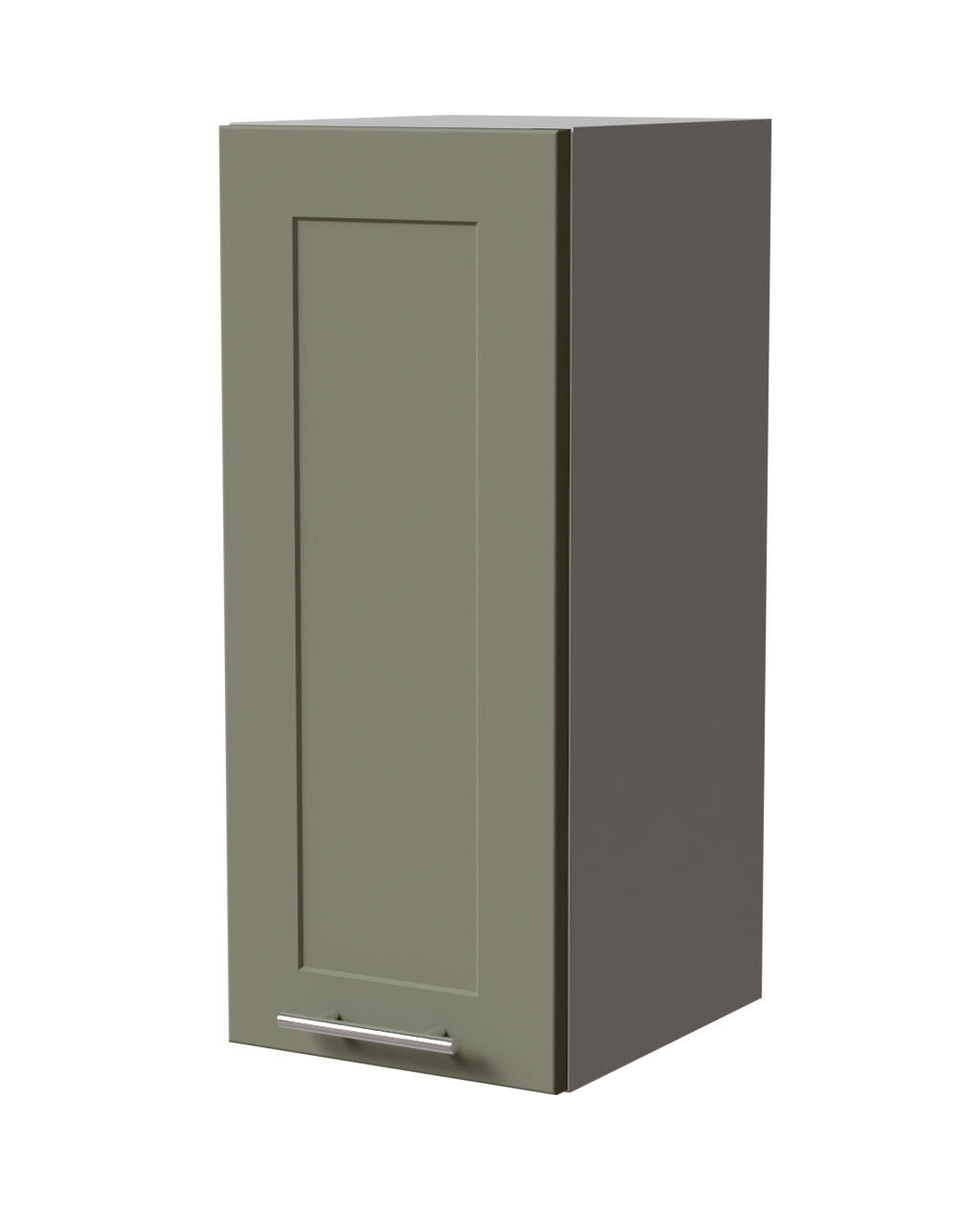 HÄNGESCHRANK Oslo W2/30 Grau / Reed Green Matt 30 / 32,5 / 72cm - Grau/Grün, Holz/Holzwerkstoff (30/72/32.5cm) - Feldmann-Wohnen
