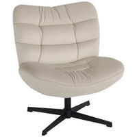 DREHSESSEL DE-13302 breite Sitzfläche & 360° schwenkbar Creme - Creme, Metall (70/82/80cm) - ComfortXL