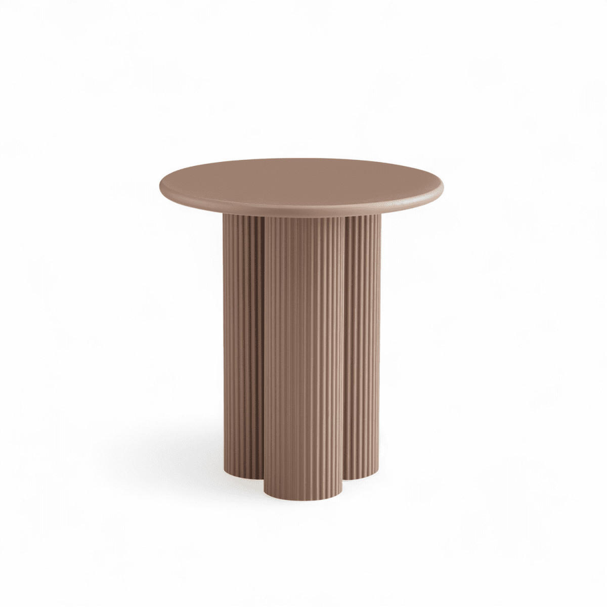 COUCHTISCH rund Mocha Mousse 50/50/55 cm - Hellbraun/Rotbraun, Holzwerkstoff (50/50/55cm) - Furnhouse