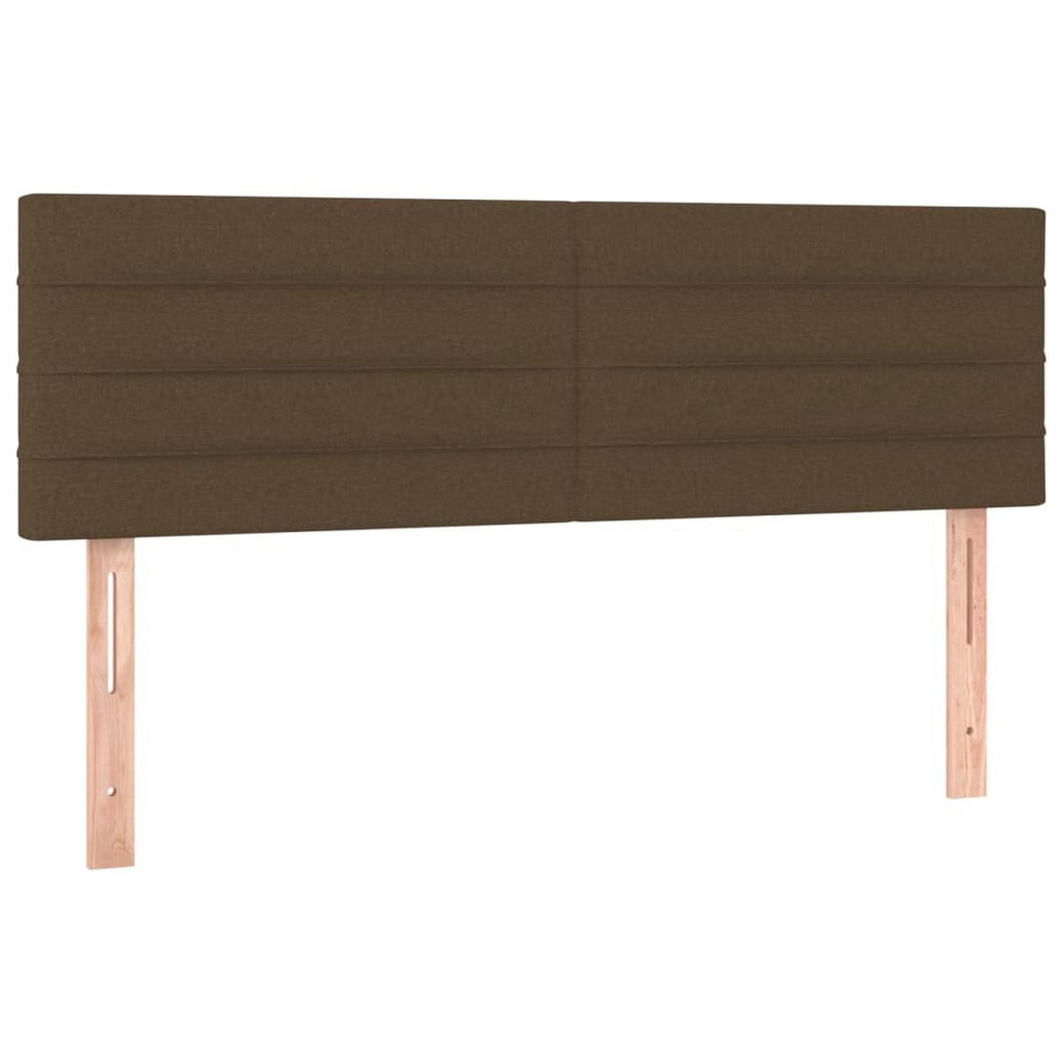 BOXSPRINGBETT Mit Matratze Dunkelbraun 140/200 Cm Stoff - Weiß, Textil (140/200cm) - vidaXL