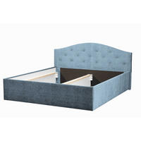 POLSTERBETT Oslo Blau 160 x 200 x 40 cm Stauraum ohne hydraulische Funktion Mit hochwertiger Matratze H3 (bis 120 kg) und Lattenrost - Blau, Holz (160/200cm) - Halmon Schlafkomfort Betten 