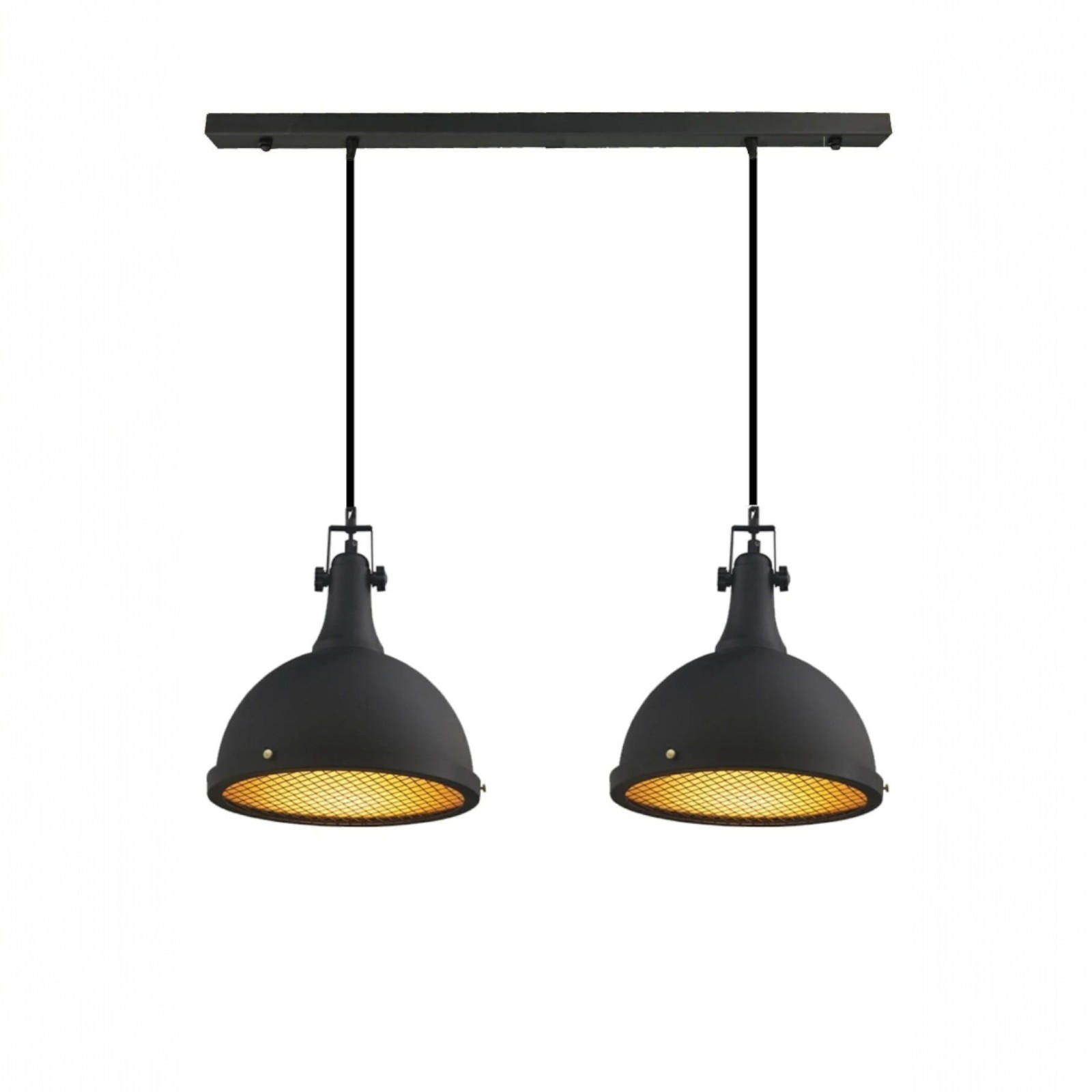 PENDELLEUCHTE Achspaar 2-tlg - Schwarz, Metall (30/30/35cm) - Bamyum
