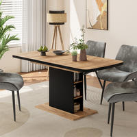 ROZKLÁDACÍ JÍDELNÍ STŮL Fenaro Černá/dubová - černá, kompozitní dřevo (80/120/77.3cm) - Vicco