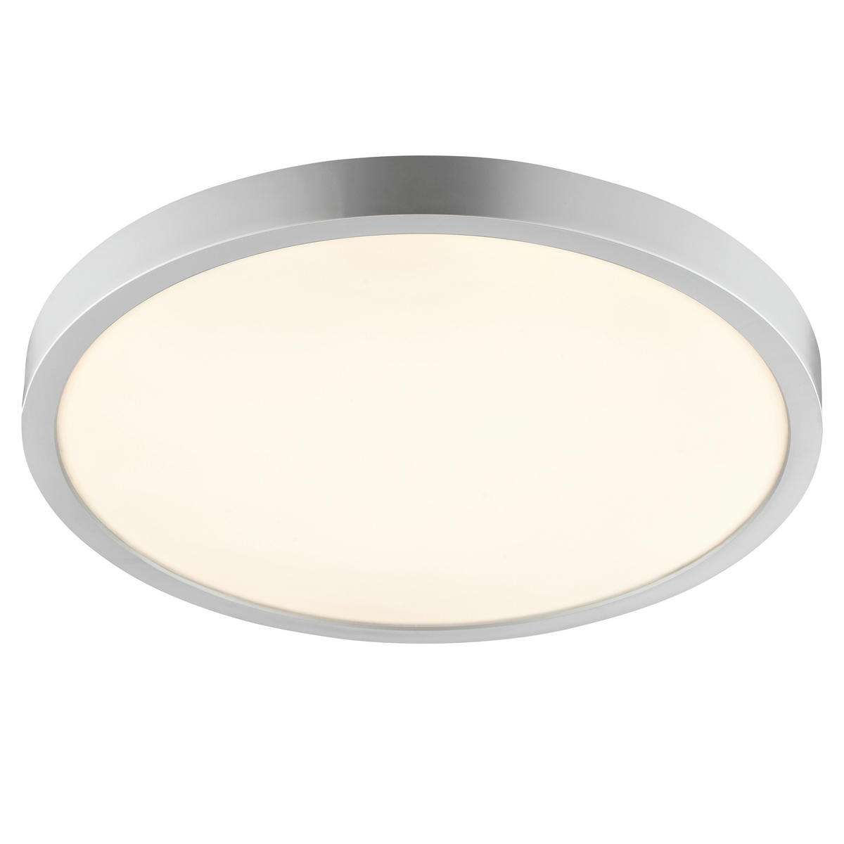 LED DECKENLEUCHTE Jade Silberfarben 37,5/37,5/3,1 cm - Silberfarben, Kunststoff (37.5/37.5/3.1cm) - Brilliant