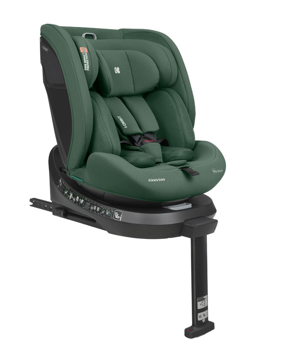 KINDERSITZ i-Orbit i-Size dunkelgrau (40-150cm) Gruppe 0+/1/2/3 Isofix Stützbein - Schwarz, Kunststoff (45/82/51cm) - Kikka boo