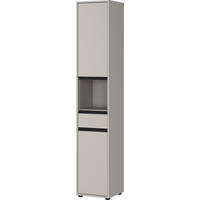 HOCHSCHRANK HAMBURG Soft-Close Modern 33x181x34 cm Steingrau - Grau, Holzwerkstoff (33/181/34cm) - KADIMA DESIGN
