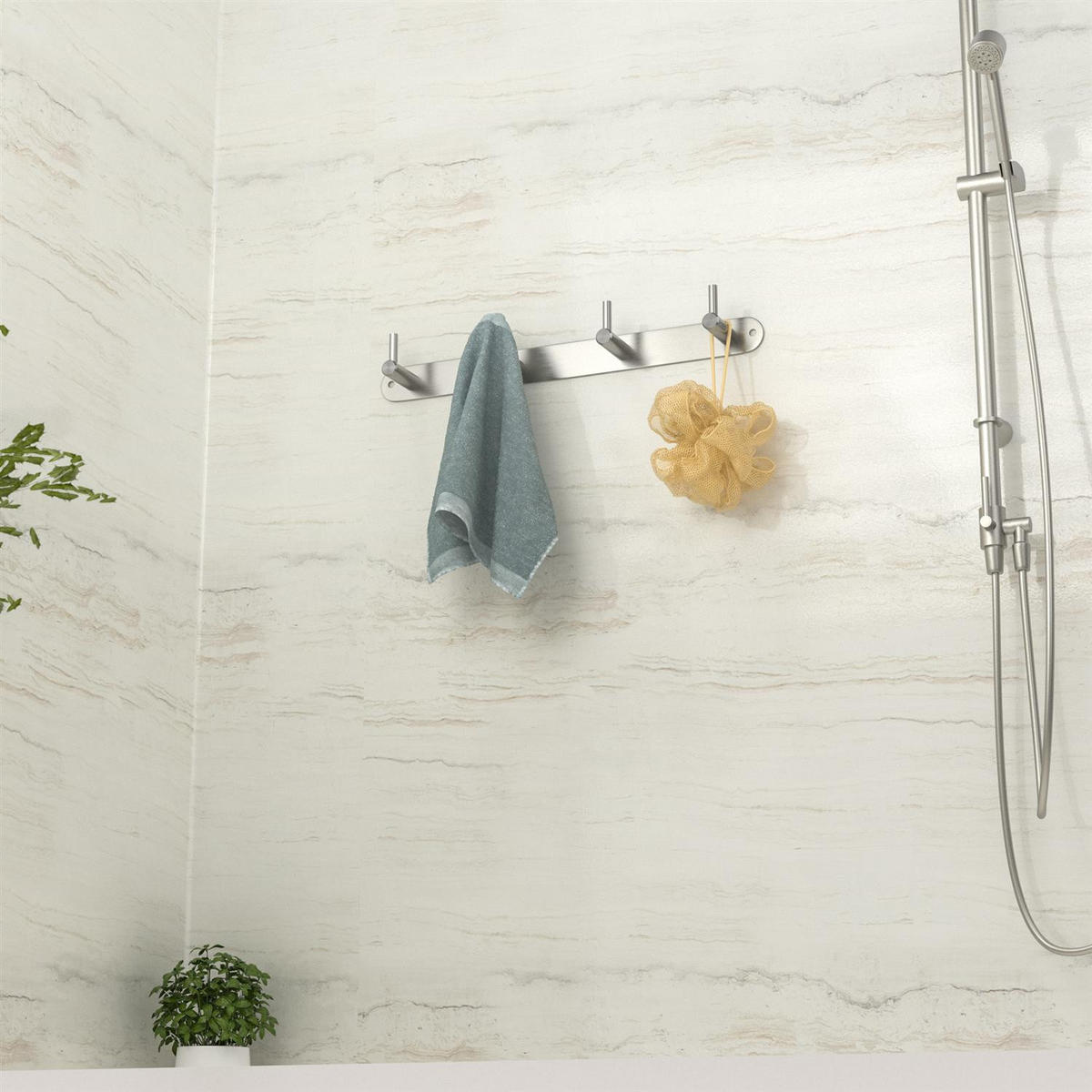 HAKENLEISTE 30/4.2/4.2 cm - Silberfarben, Metall (4.2/4.2/30cm) - Intirilife