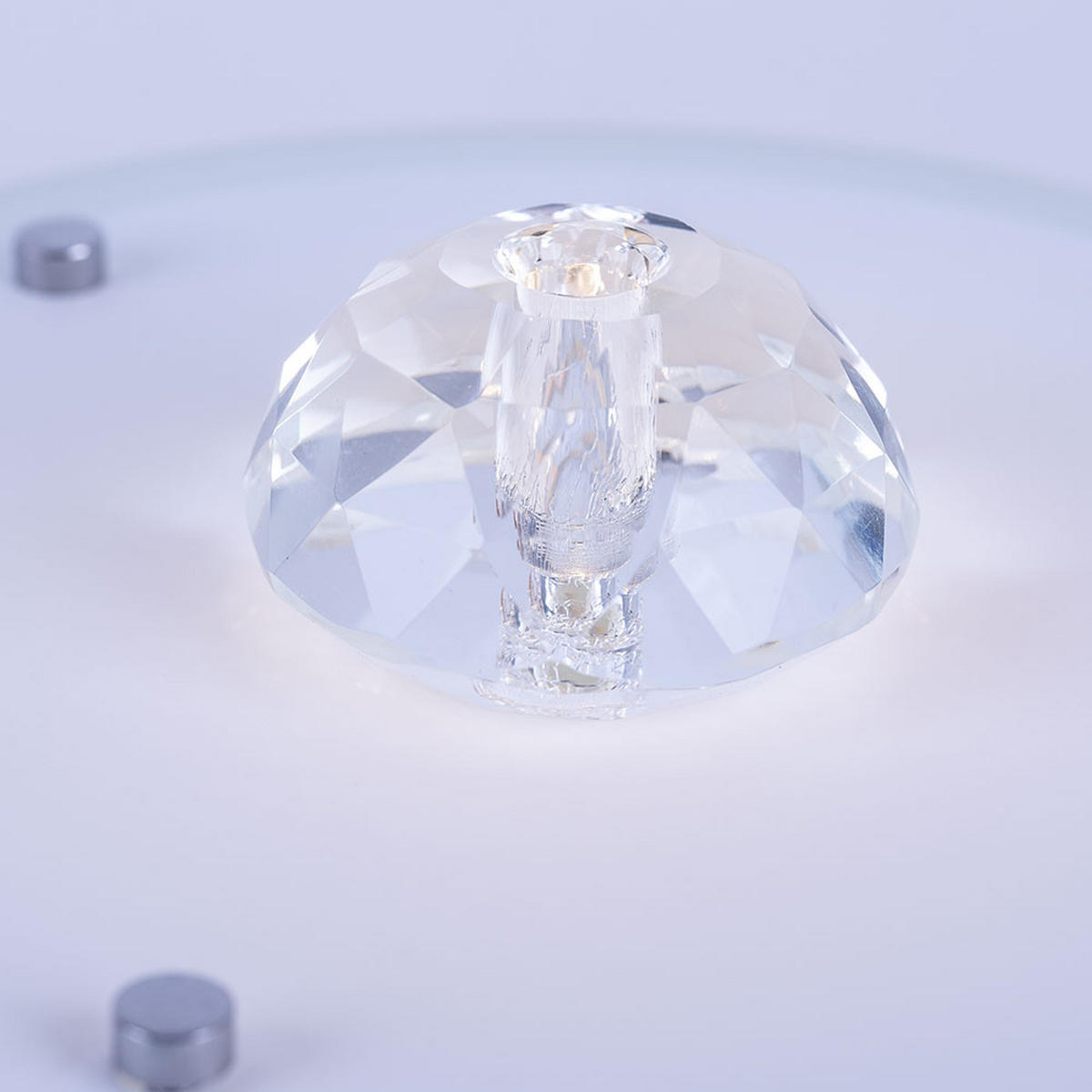 DECKENLEUCHTE Metall Glas Weiß - Weiß, Glas (22/22/12cm) - Esto